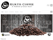 Tablet Screenshot of kurtiscoffee.com